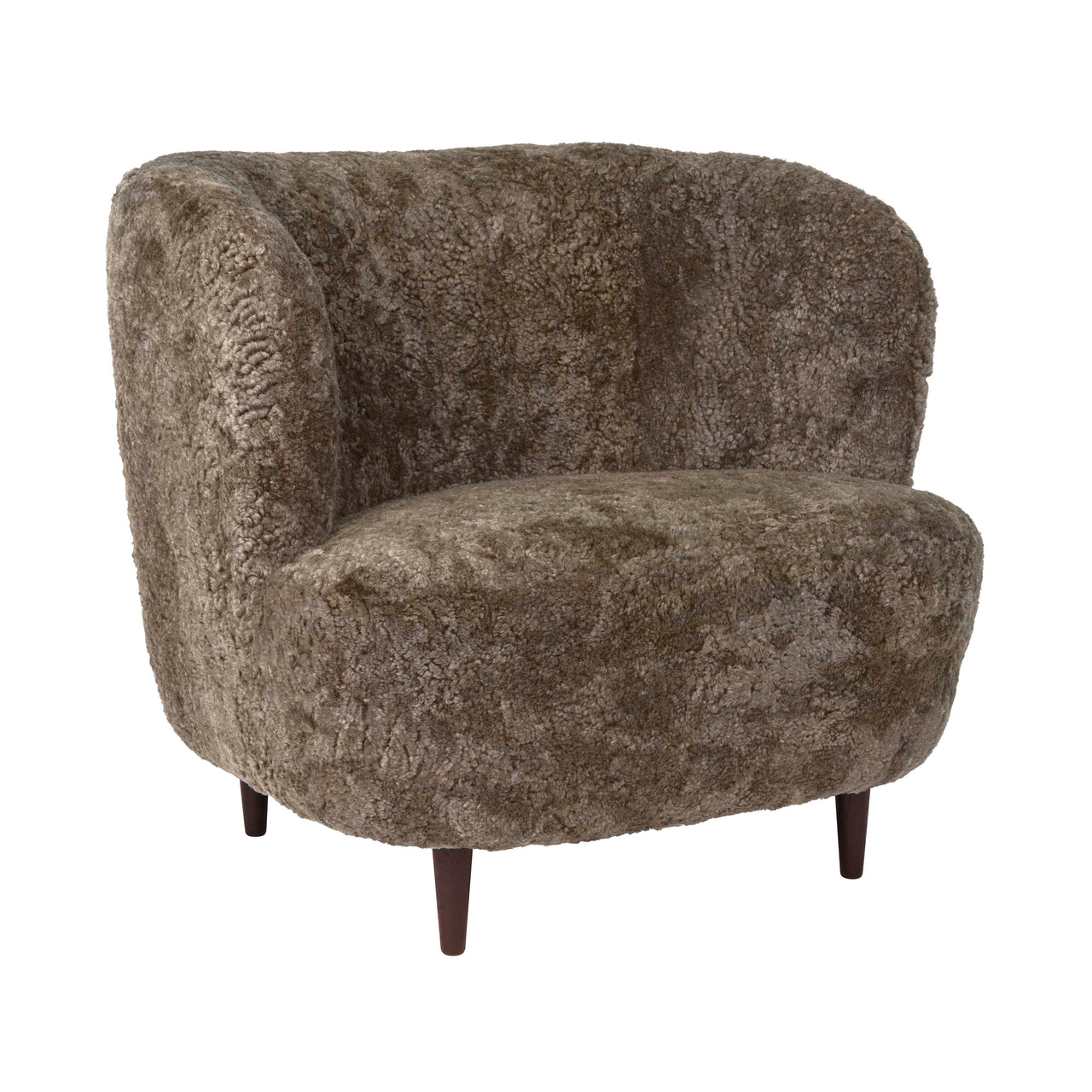 Stay Lounge Chair Large: Wood Base + Matt Lacquered Smoked Oak