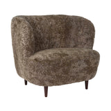 Stay Lounge Chair Large: Wood Base + Matt Lacquered Smoked Oak