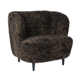 Stay Lounge Chair Large: Wood Base + Semi Matt Lacquered Black Stained Oak
