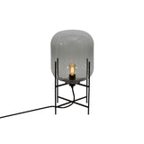 Oda Table Lamp: Steel Grey + Black