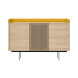 Stockholm STH334 Cupboard: Composition 3 + Whitened Oak + Anodized Aluminum Gold + Black
