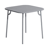 Week-End Square Dining Table with Slats: Stone Grey