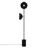 Studio Floor Lamp: Black + Brass + Without Diffuser