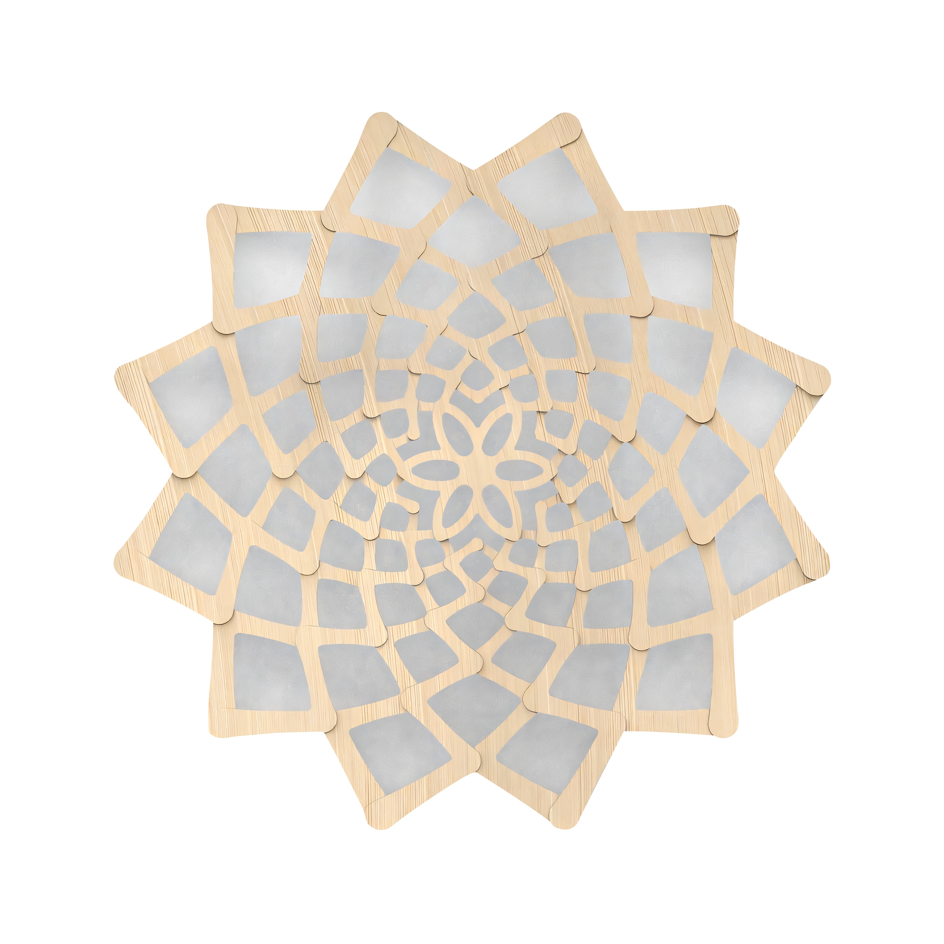 Sunflower Wall Light: Large + Bamboo
