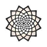 Sunflower Wall Light: Large + Black + Bamboo