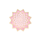 Sunflower Wall Light: Small + Bamboo + Pink