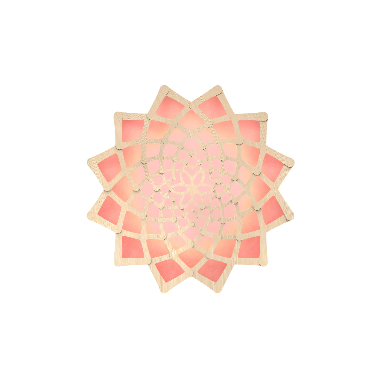 Sunflower Wall Light: Small + Bamboo + Red