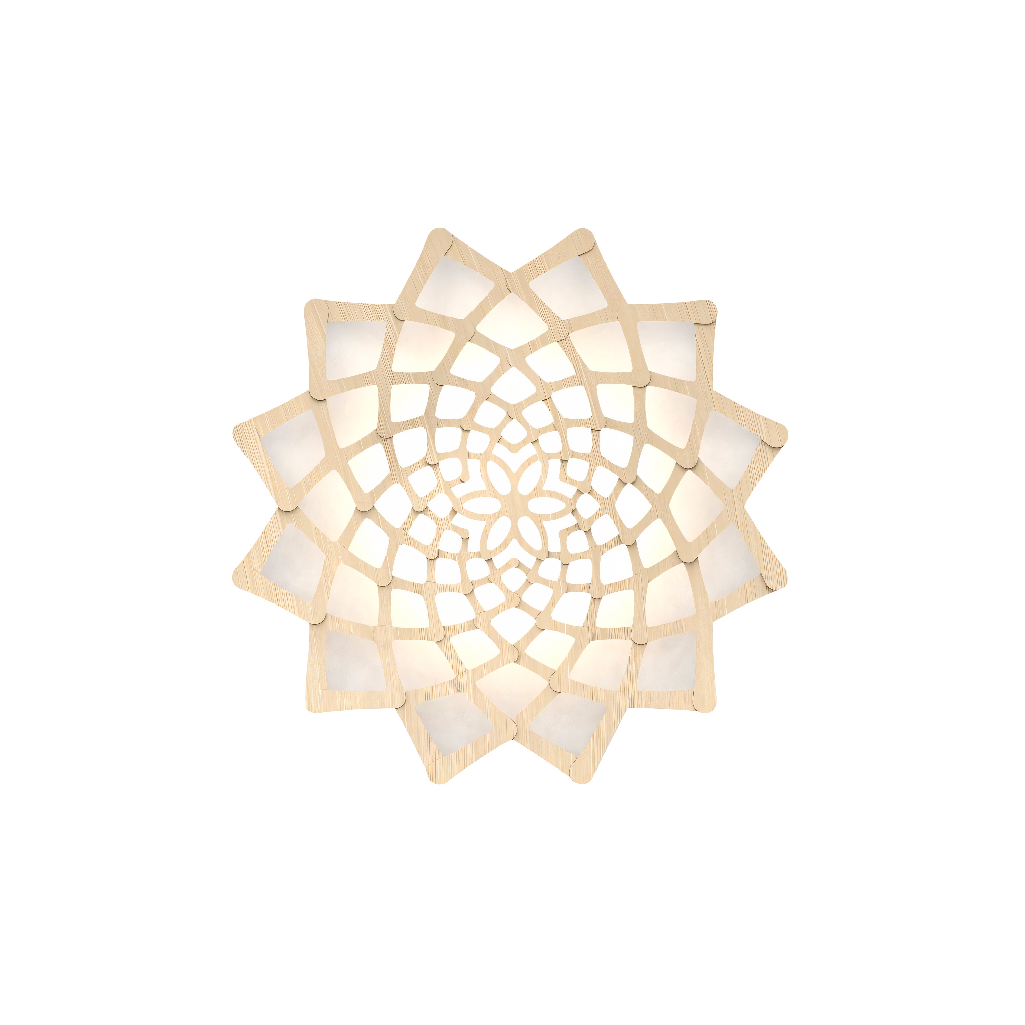 Sunflower Wall Light: Small + Bamboo