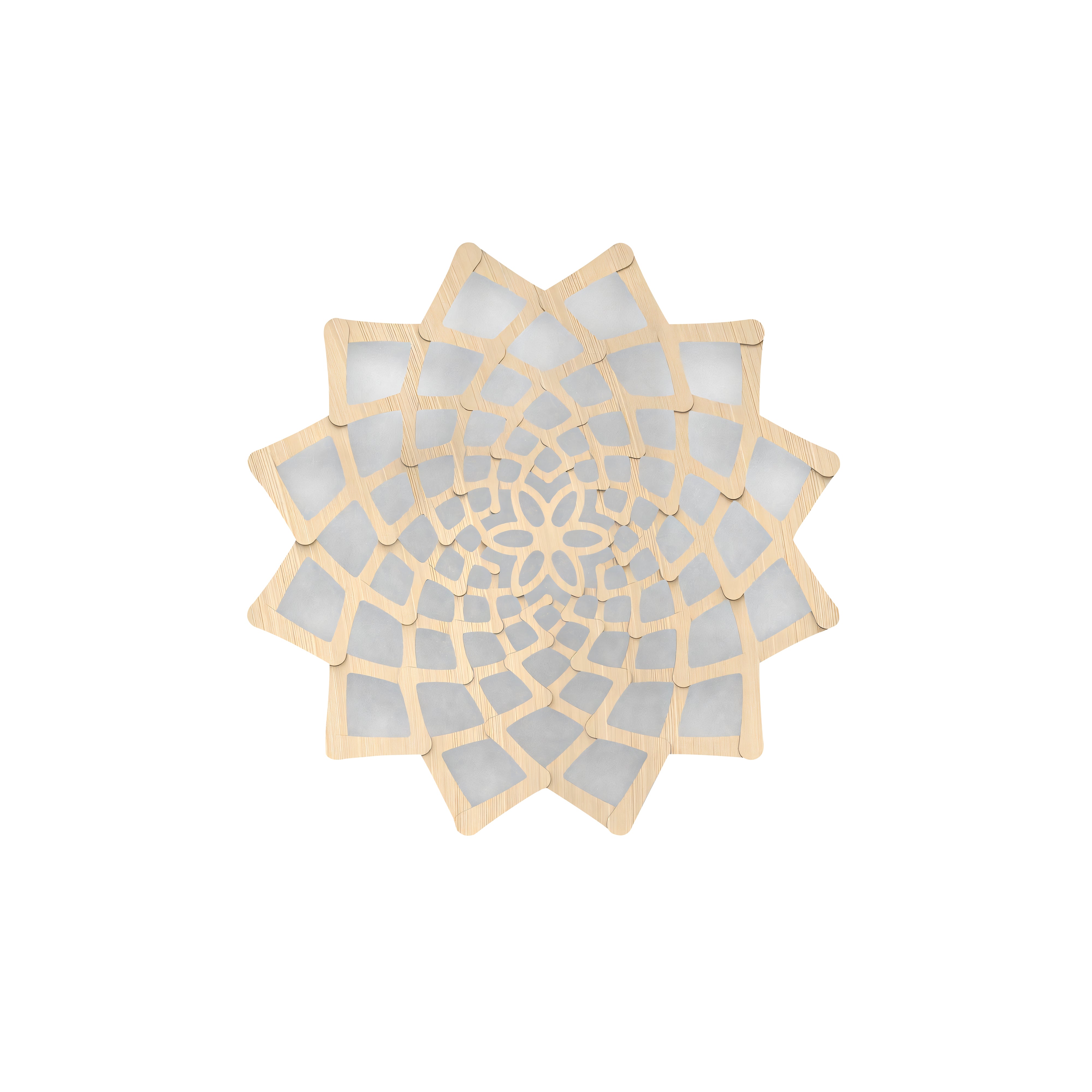 Sunflower Wall Light: Small + Bamboo
