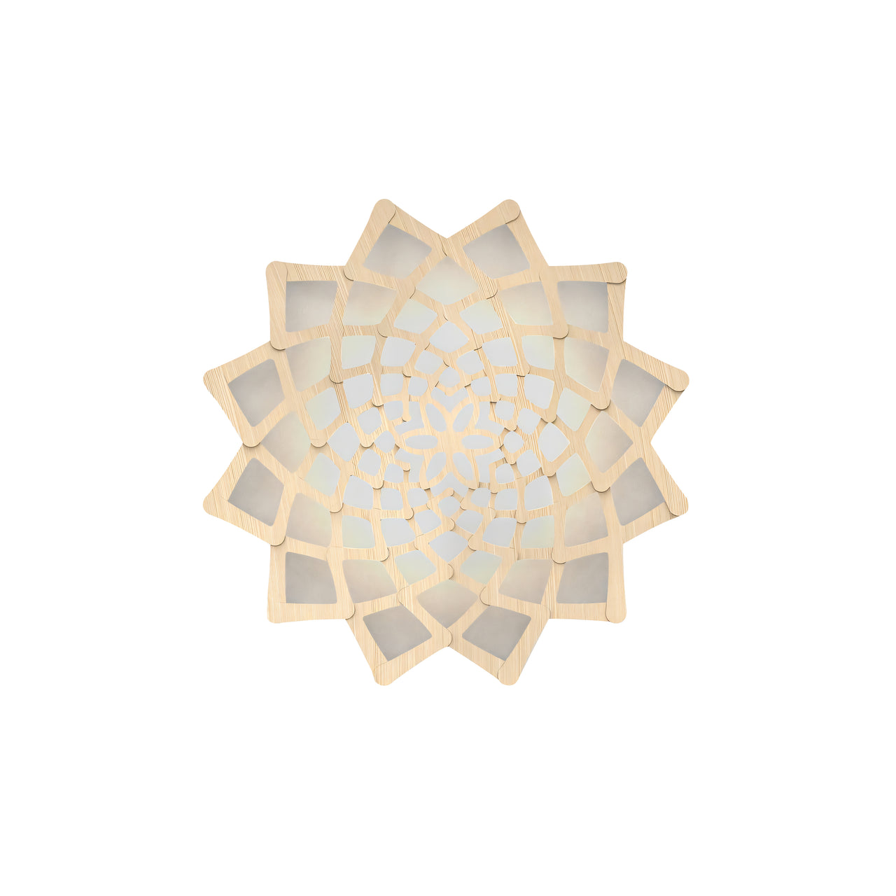 Sunflower Wall Light: Small + Bamboo + Black