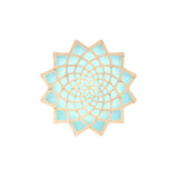Sunflower Wall Light: Small + Bamboo + Blue