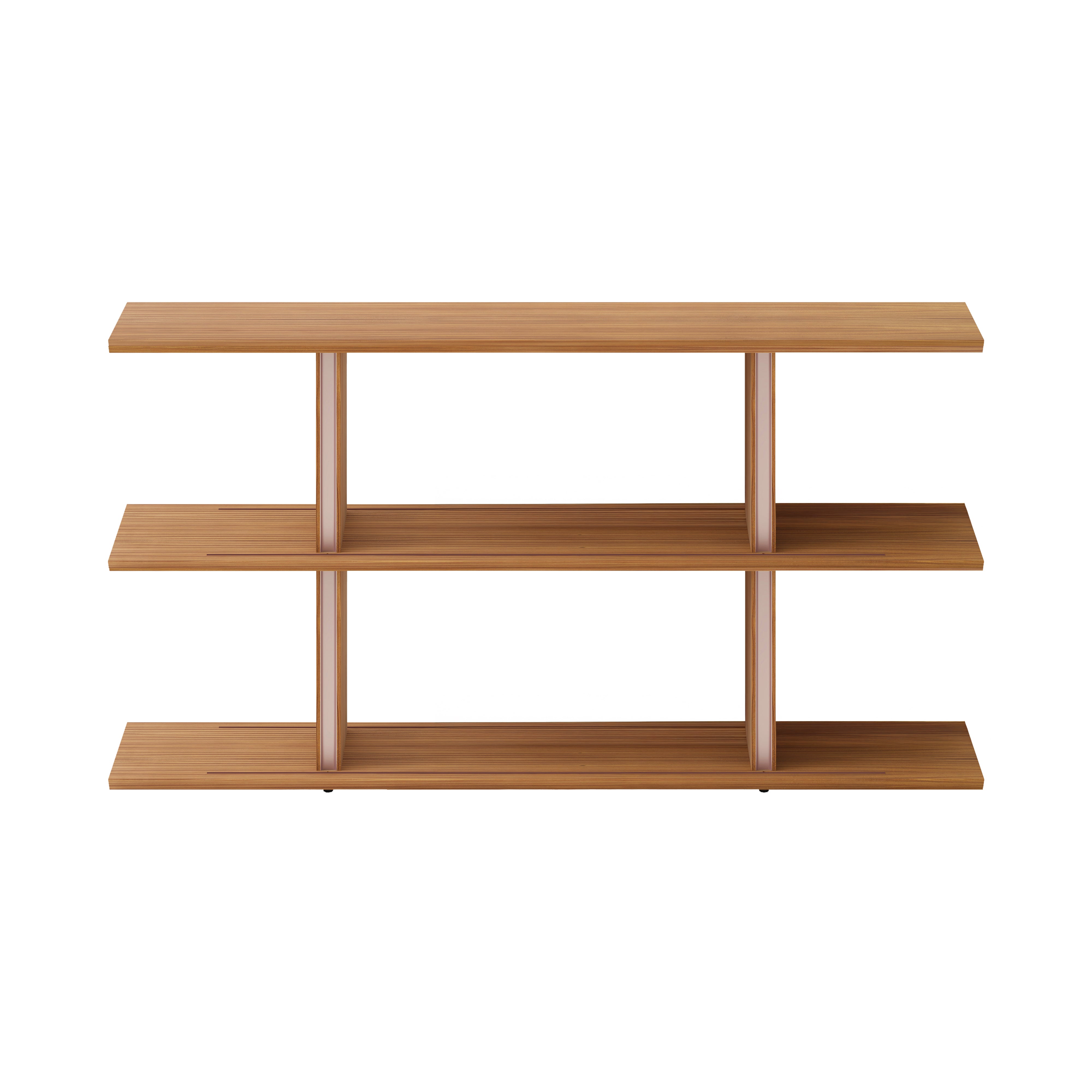 Stockholm Shelf: Composition 2 + Super-Matt Walnut + Anodized Aluminum Pale Rose