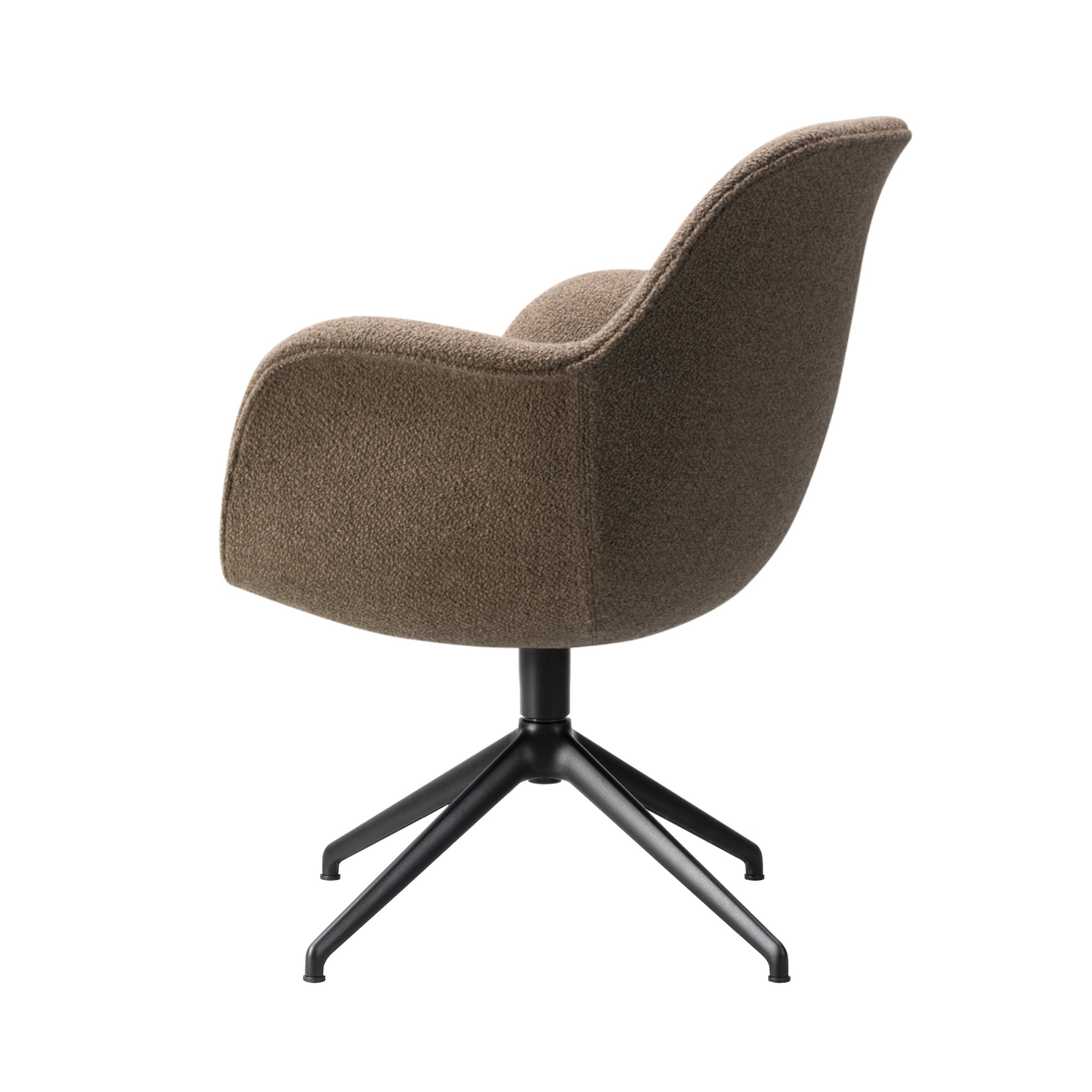 Swoon Dining Armchair: Swivel Base + Black