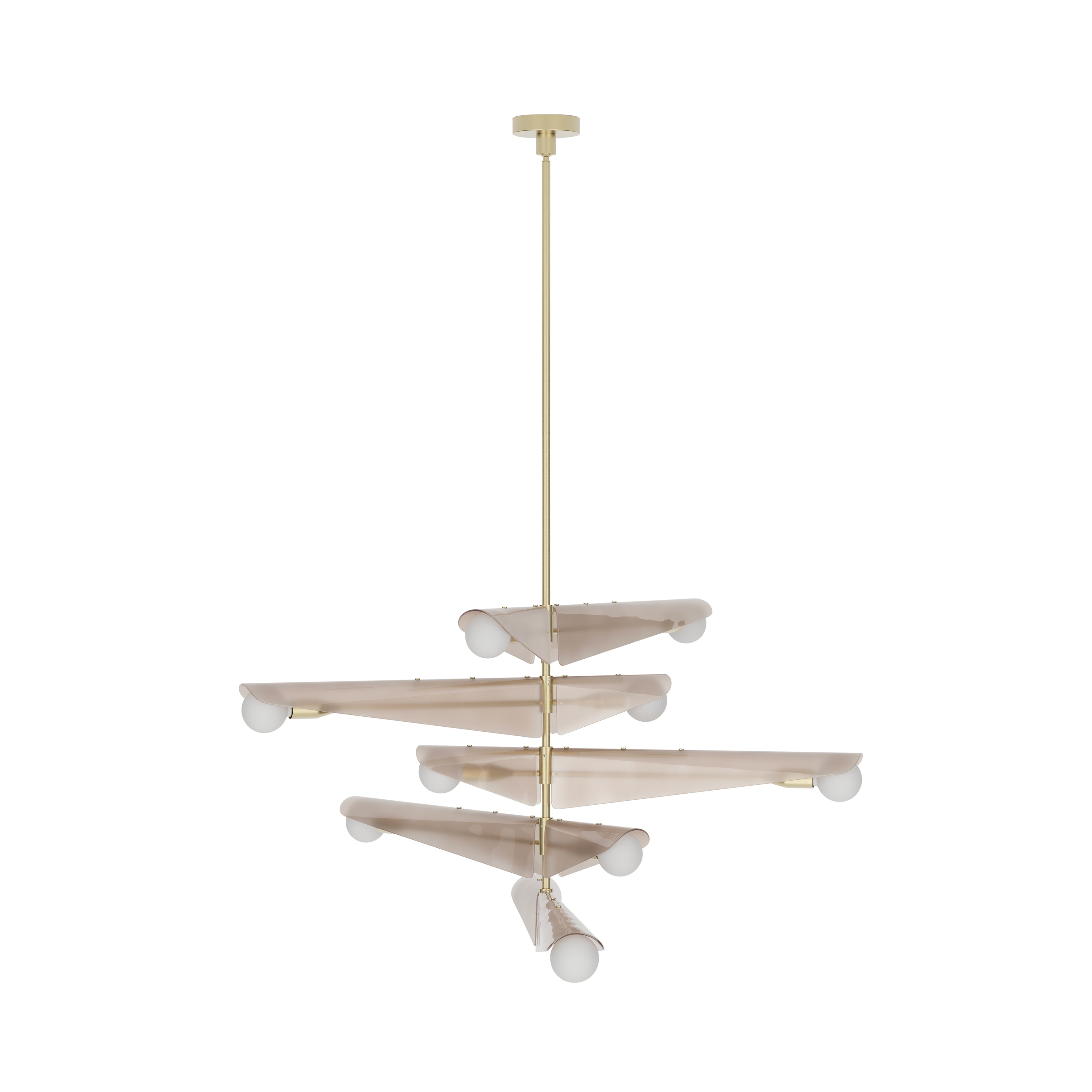 Sycamore Chandelier: 5 + Dusk Pink