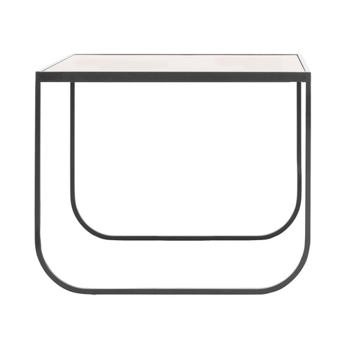 Tati Small Coffee Table + High + White Stained Oak + Storm Grey