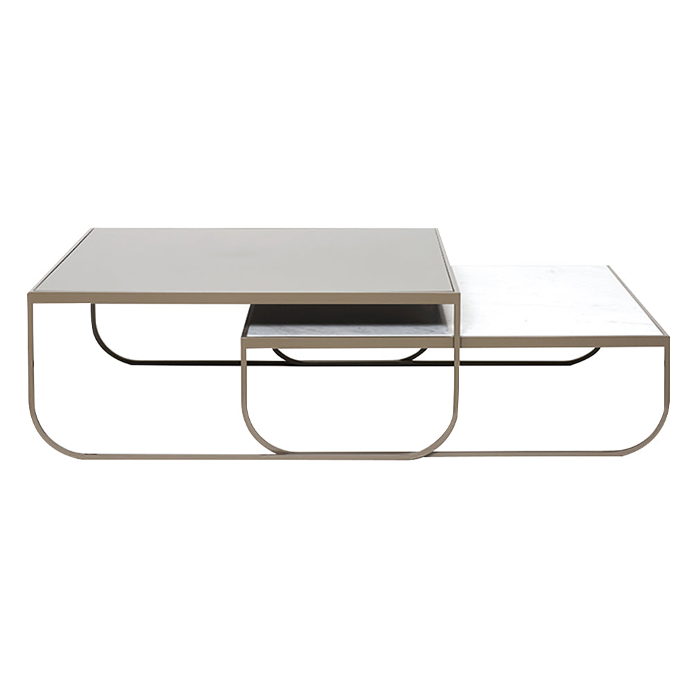 Tati Large Coffee Table: Marble Top