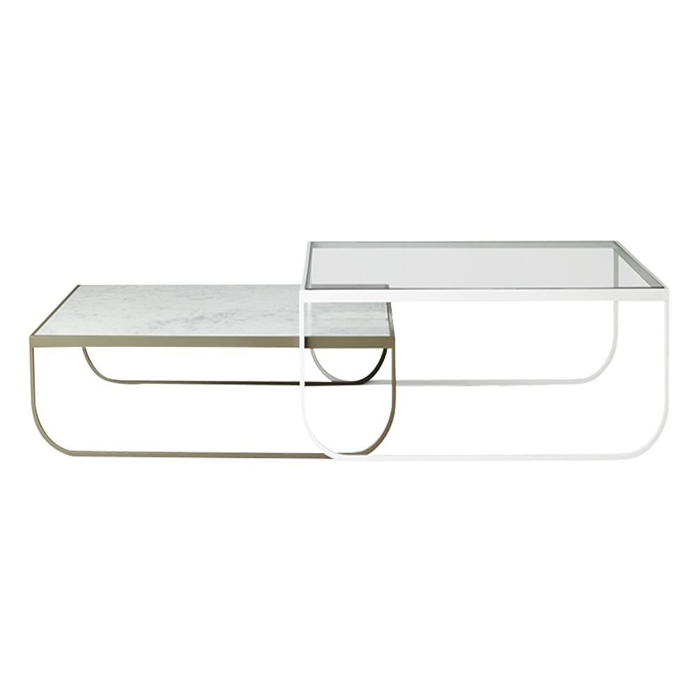Tati Large Coffee Table: Marble Top