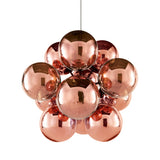 Globe Burst Chandelier: Copper