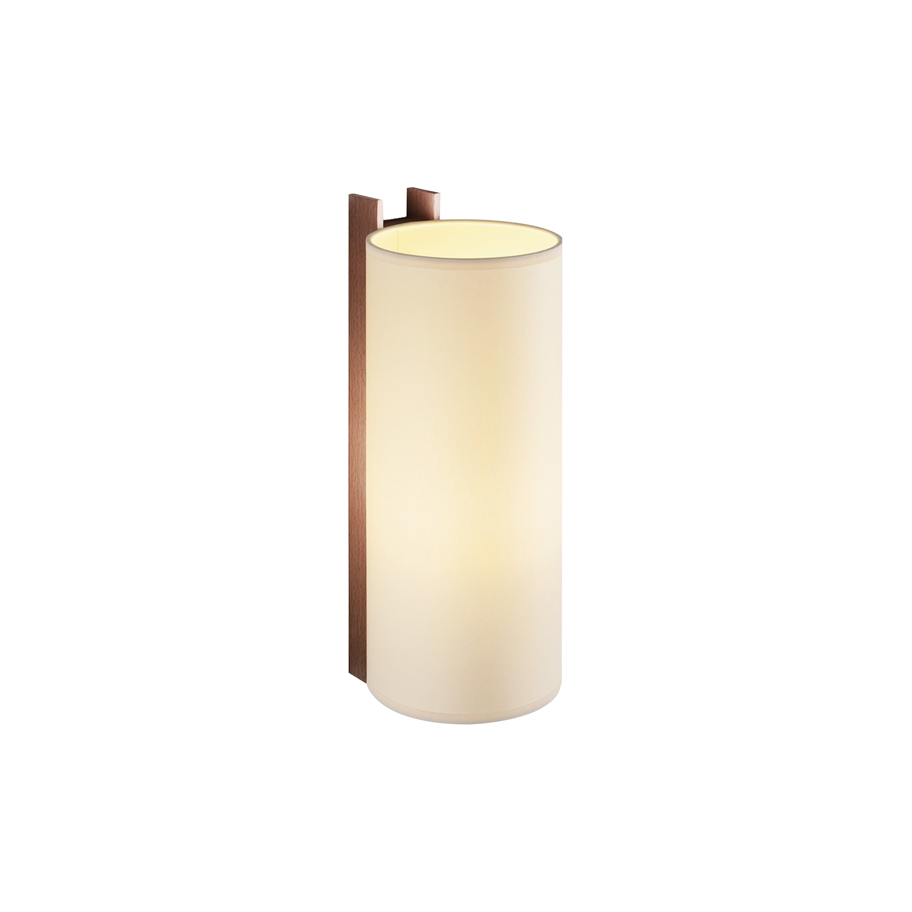 TMM Wall Lamp: Long + Beige + Walnut + Direct Wall