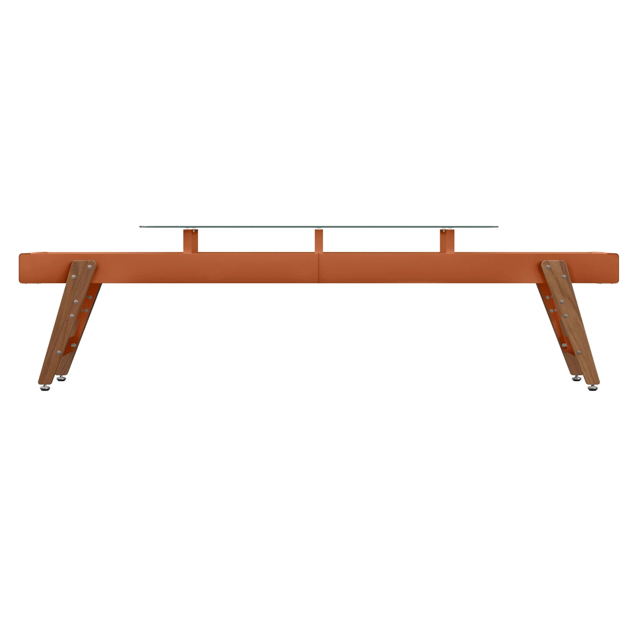 Track Dining Shuffleboard: 4 Feet + Terracotta + Brown Lining