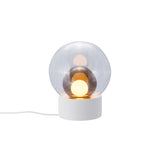 Boule Table Lamp: Transparent + Smoke Gray + White