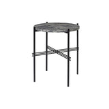 TS Round Side Table: Black + Grey Emperador Marble