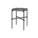 TS Round Side Table: Black + Grey Emperador Marble