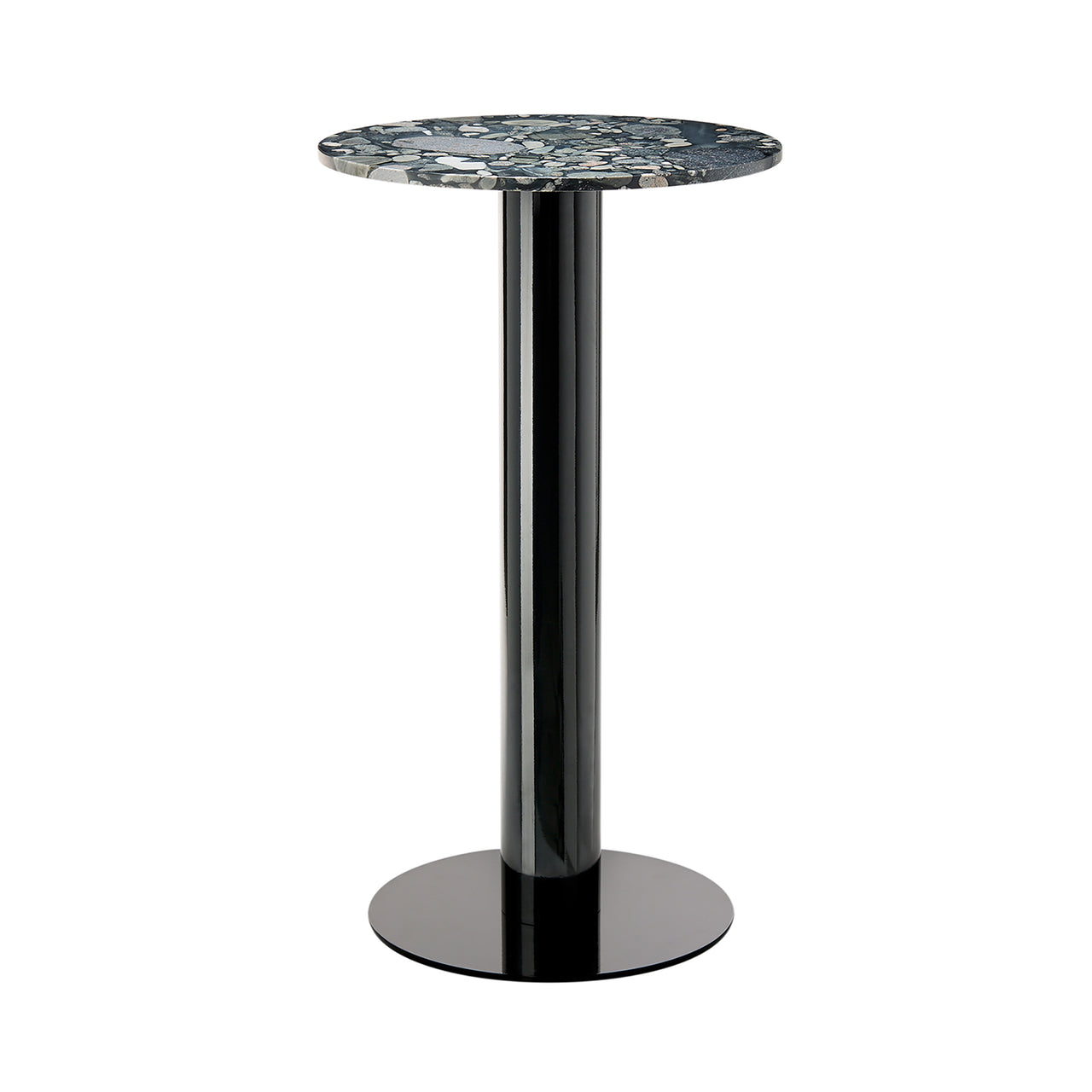 Tube High Table: Pebble Marble + Small - 23.6