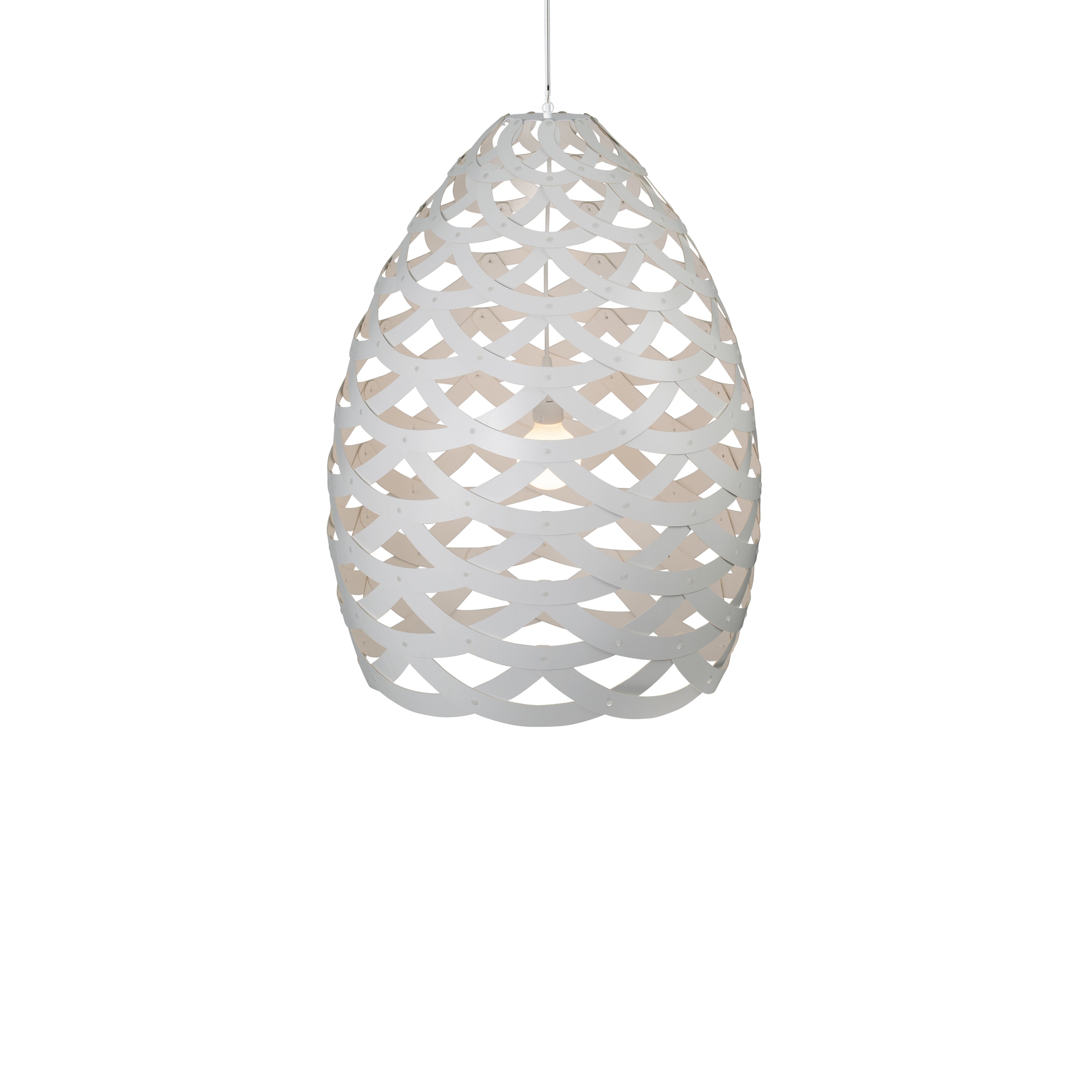 Tūī Pendant Light: Large + White + White