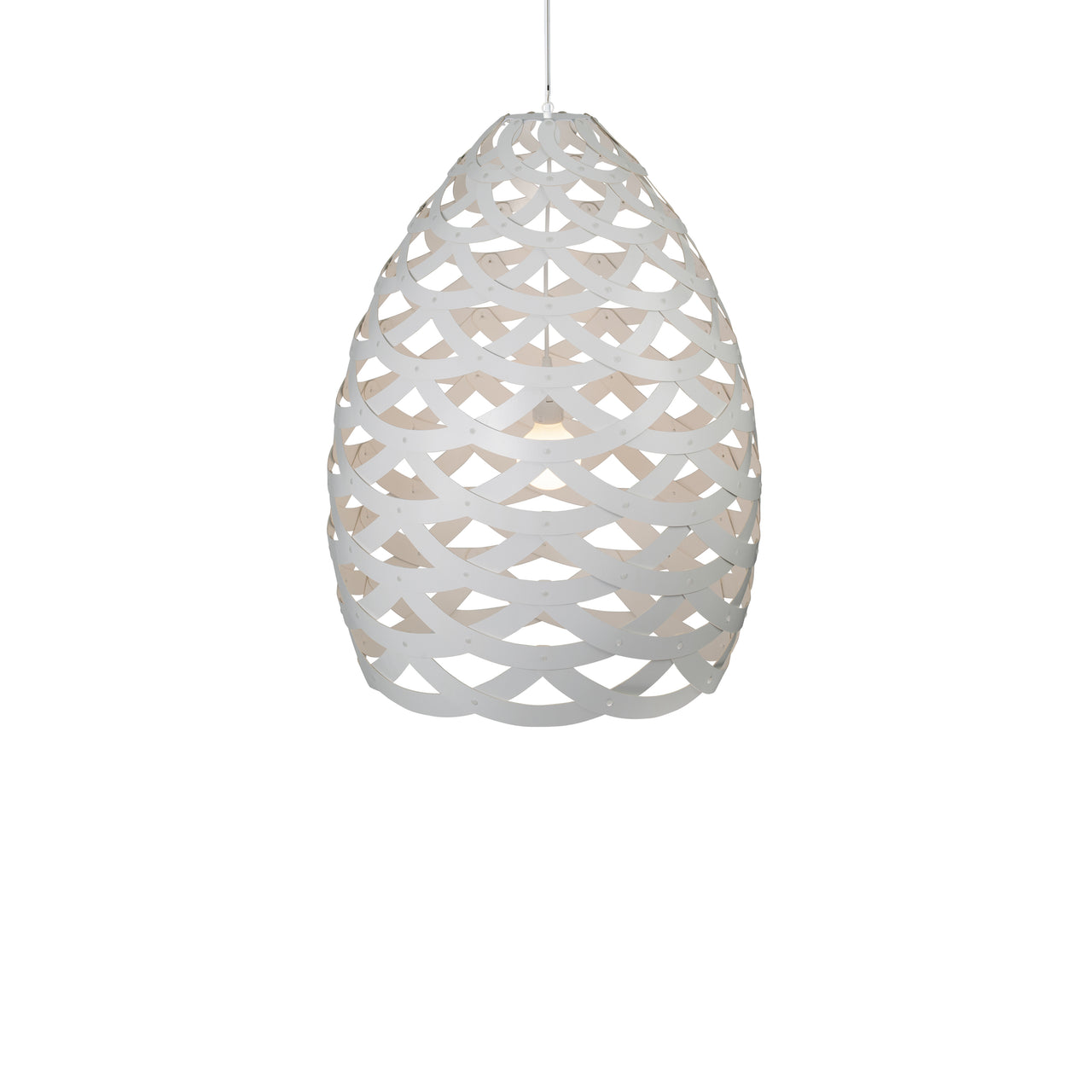 Tūī Pendant Light: Large + White + White