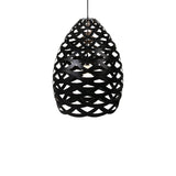 Tūī Pendant Light: Large + Black + Black
