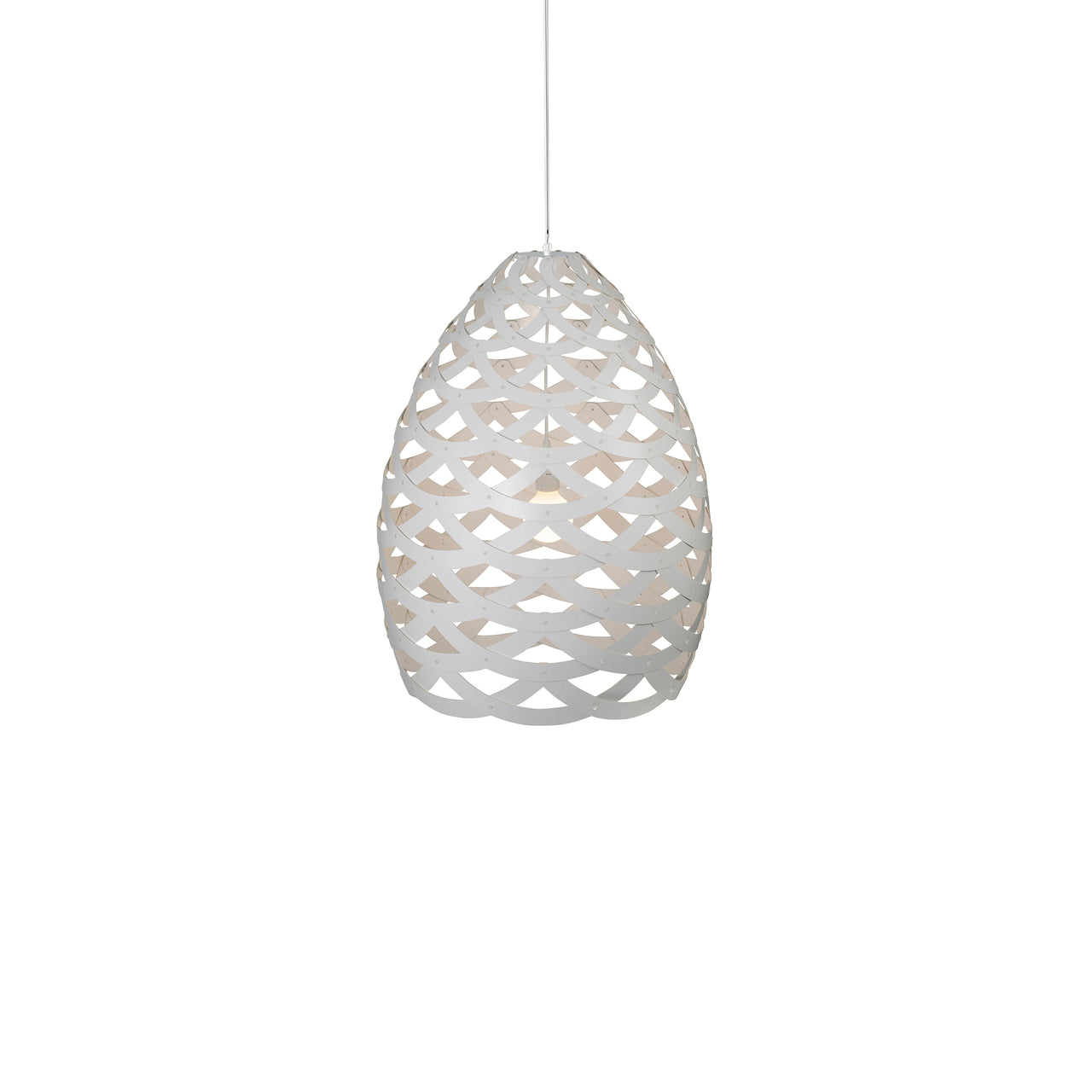 Tūī Pendant Light: Medium + White + White