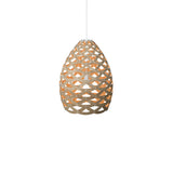Tūī Pendant Light: Medium + Bamboo + Orange + White