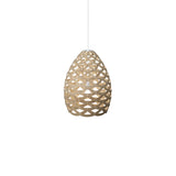 Tūī Pendant Light: Small + Bamboo + White
