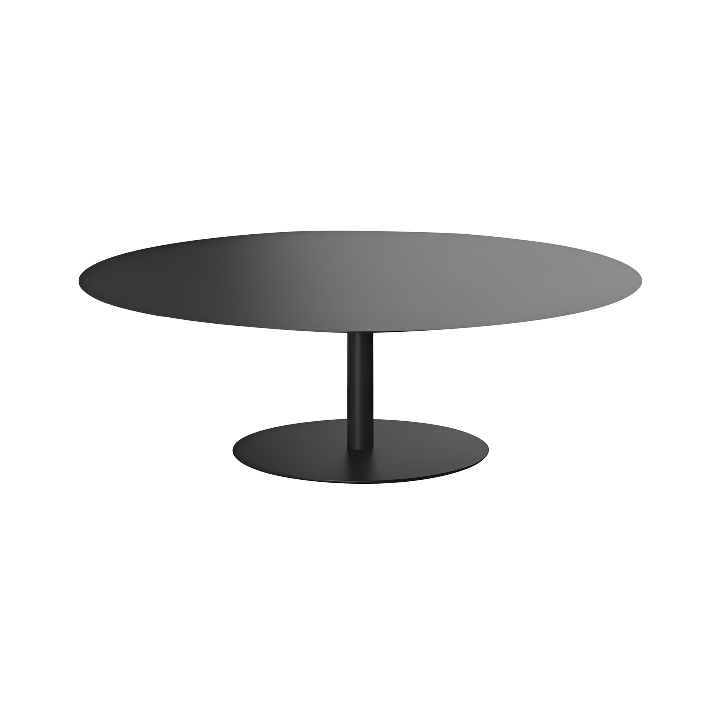 Odette Round Coffee Table: XX Large + Low + Black Metal