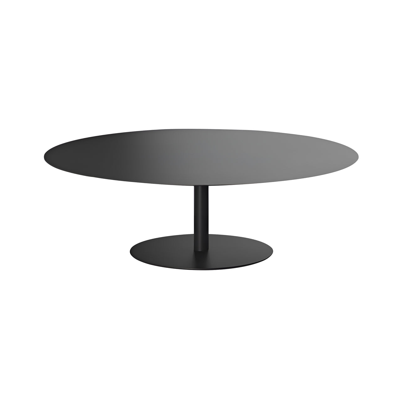 Odette Round Coffee Table: XX Large + Low + Black Metal