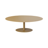 Odette Round Coffee Table: XX Large + Low + Brown Beige Metal