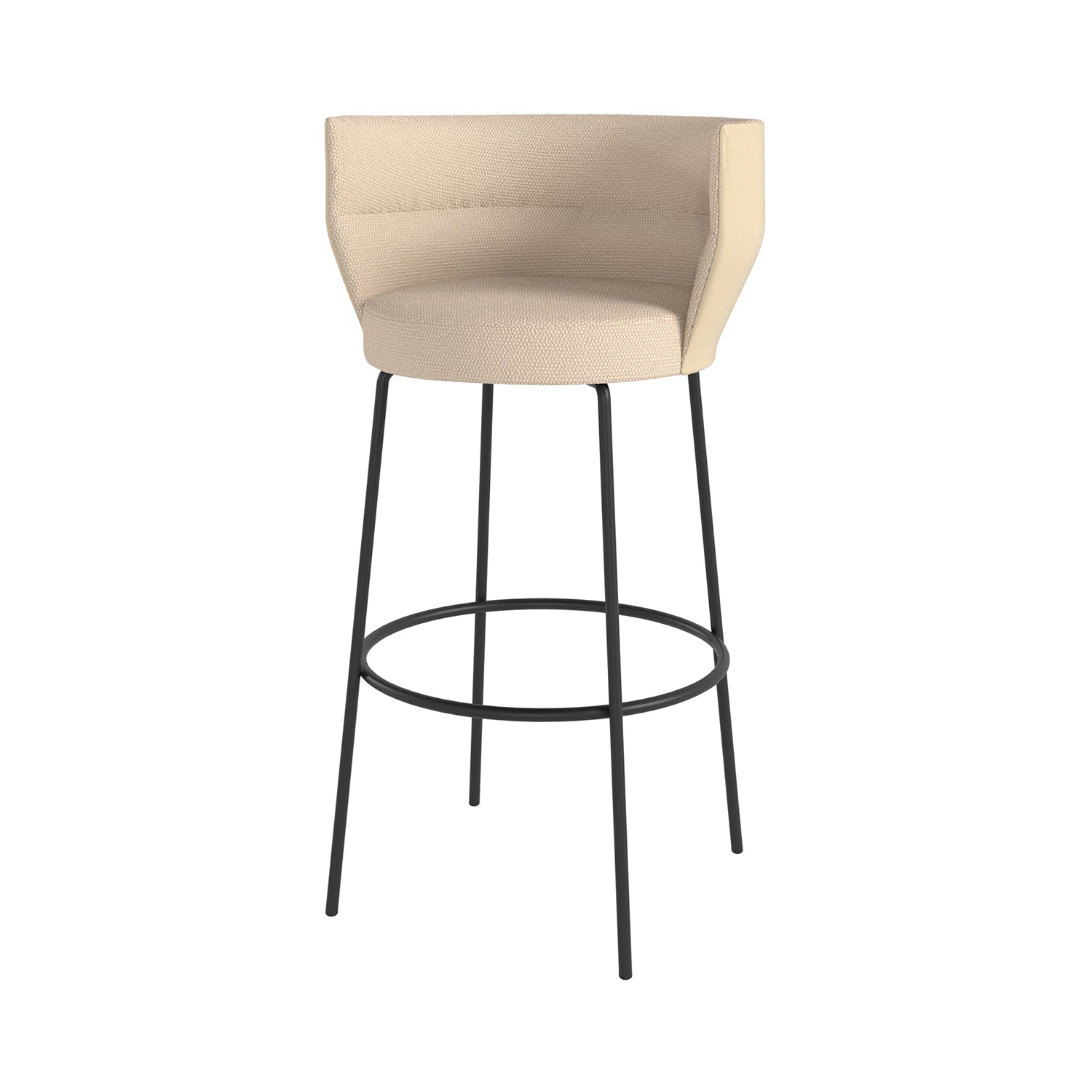 Sena Bar + Counter Stool: Bar + Black