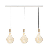 Linear Triple Pendant: With Voronoi II Bulb