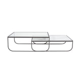 Tati Large Coffee Table: High + Glass Top