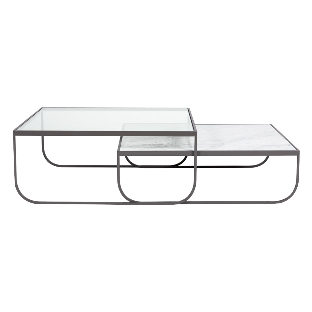 Tati Large Coffee Table: Marble Top