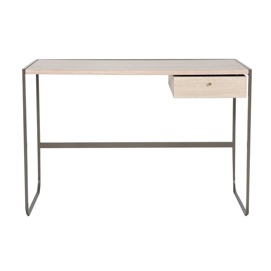 Tati Desk: 1 + White Stained Oak + Nougat