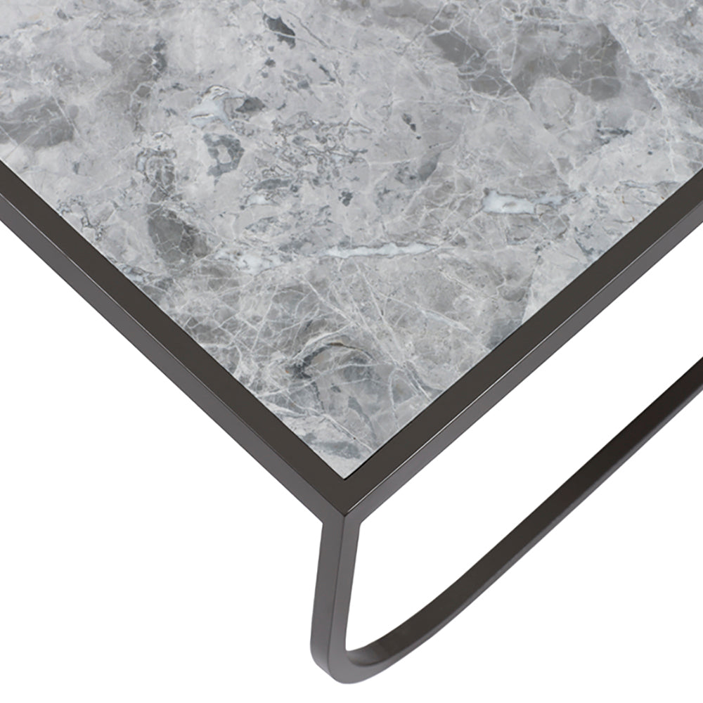 Tati Coffee Table: Square + Glass Top + High