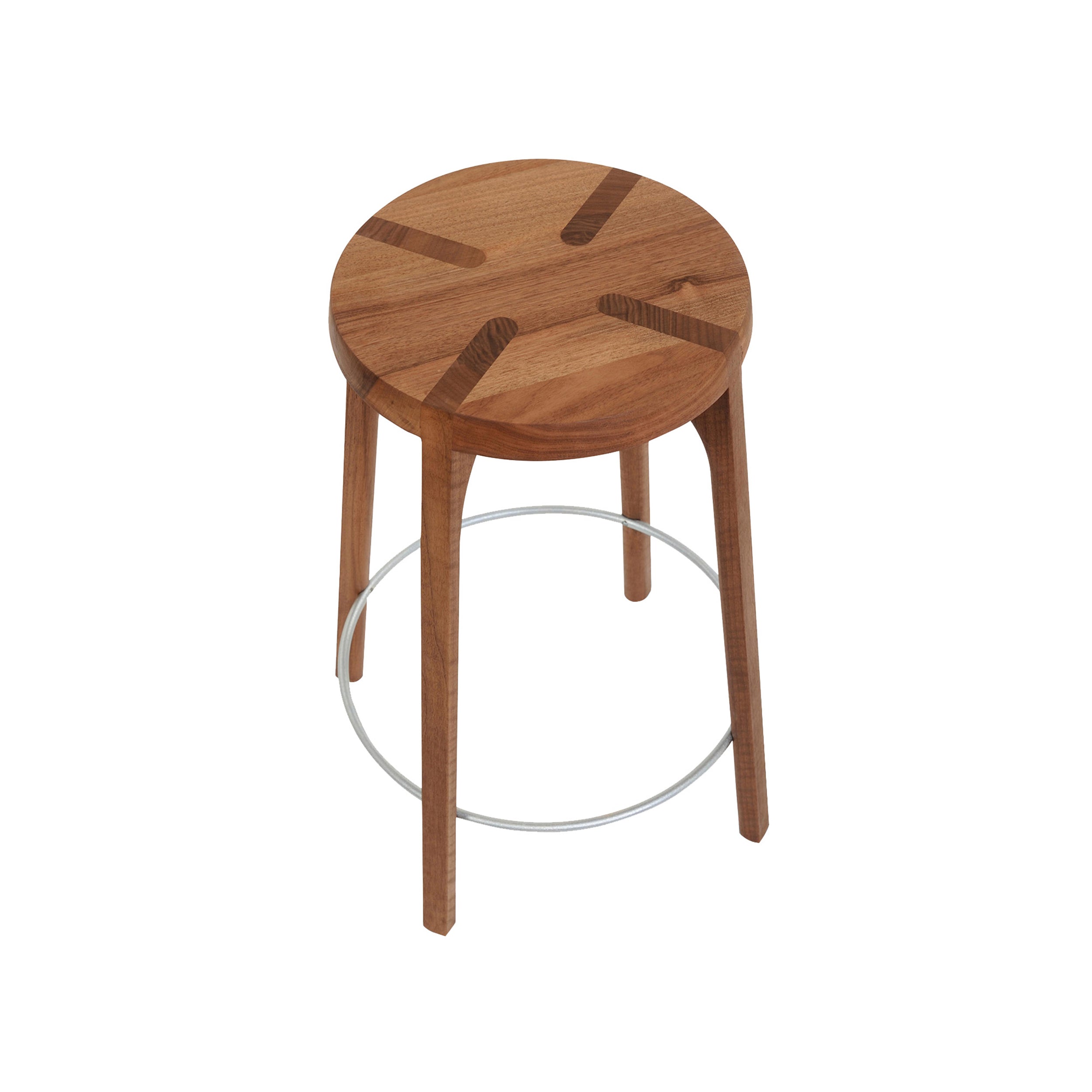 Tattoo Plain Bar + Counter Stool: Counter + Oiled Walnut