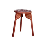 Tattoo Stool: Folk + Brick Red Maple + 3