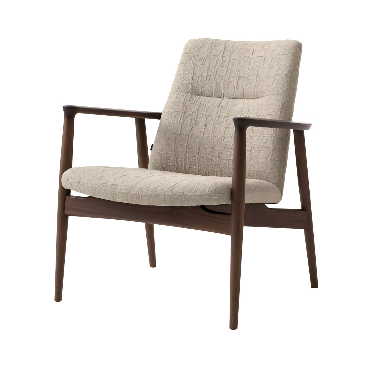 Seion Lounge Chair: Seat + Back Upholstered + Walnut