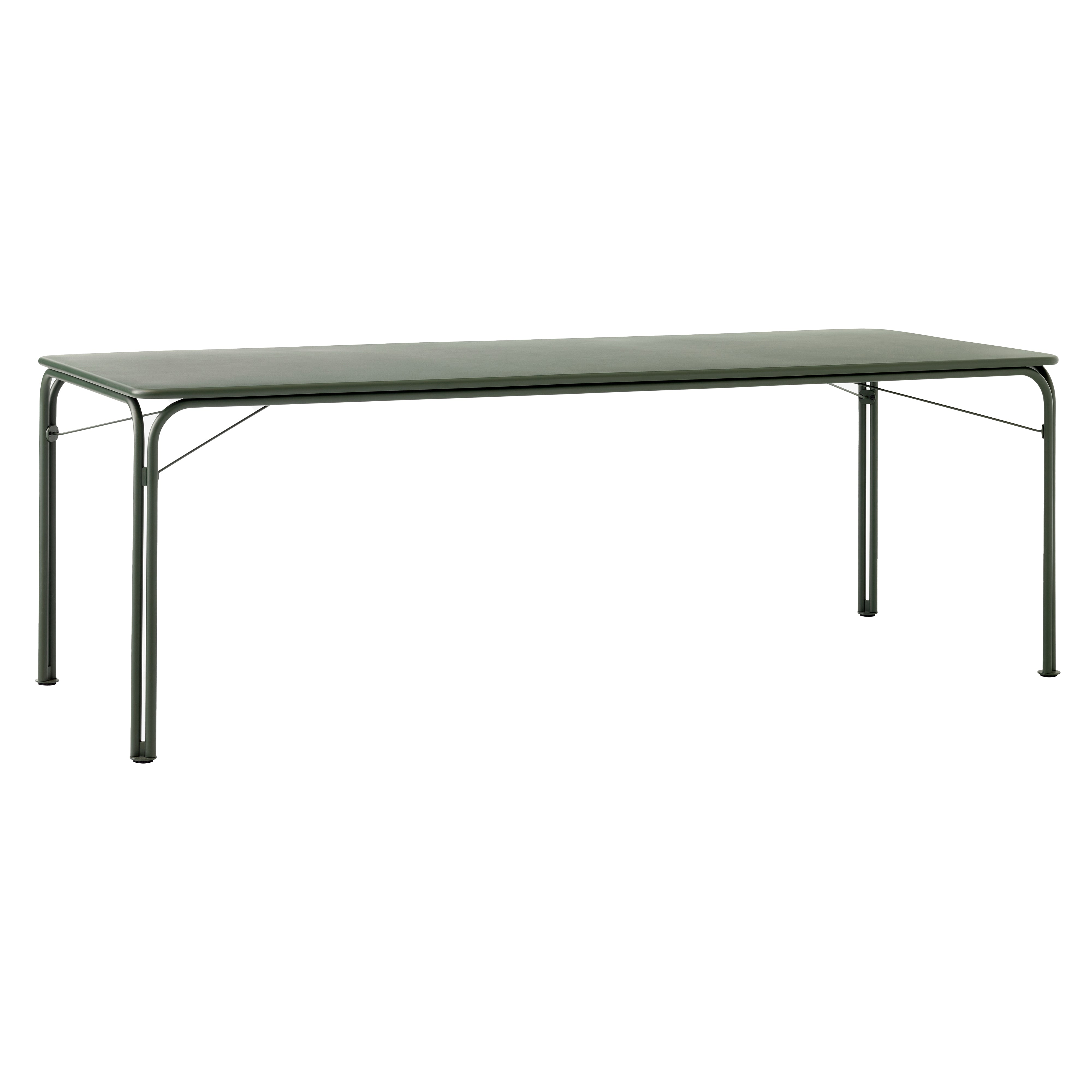 Thorvald SC99 Outdoor Dining Table: Rectangle + Bronze Green