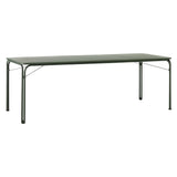 Thorvald SC99 Outdoor Dining Table: Rectangle + Bronze Green