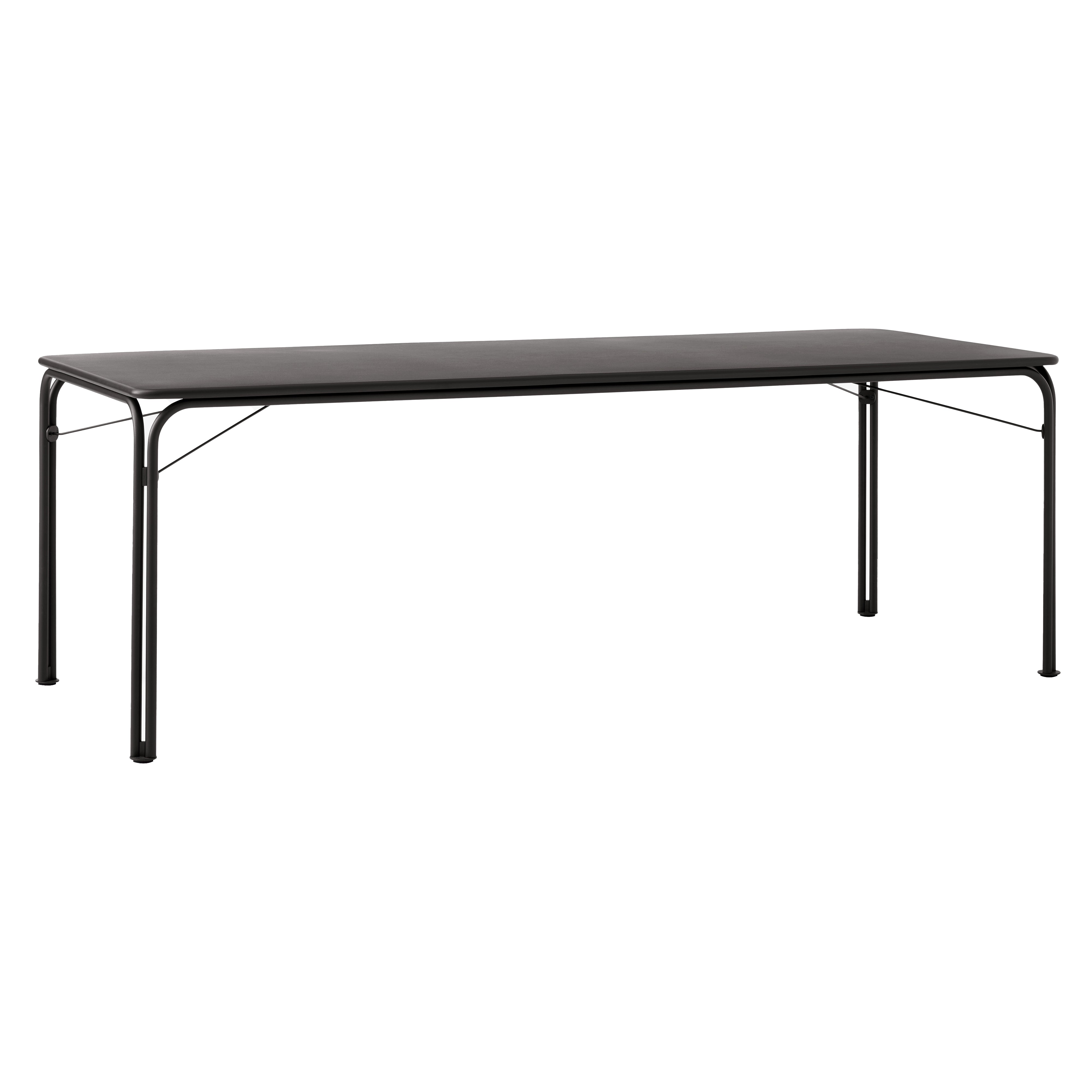 Thorvald SC99 Outdoor Dining Table: Rectangle + Warm Black