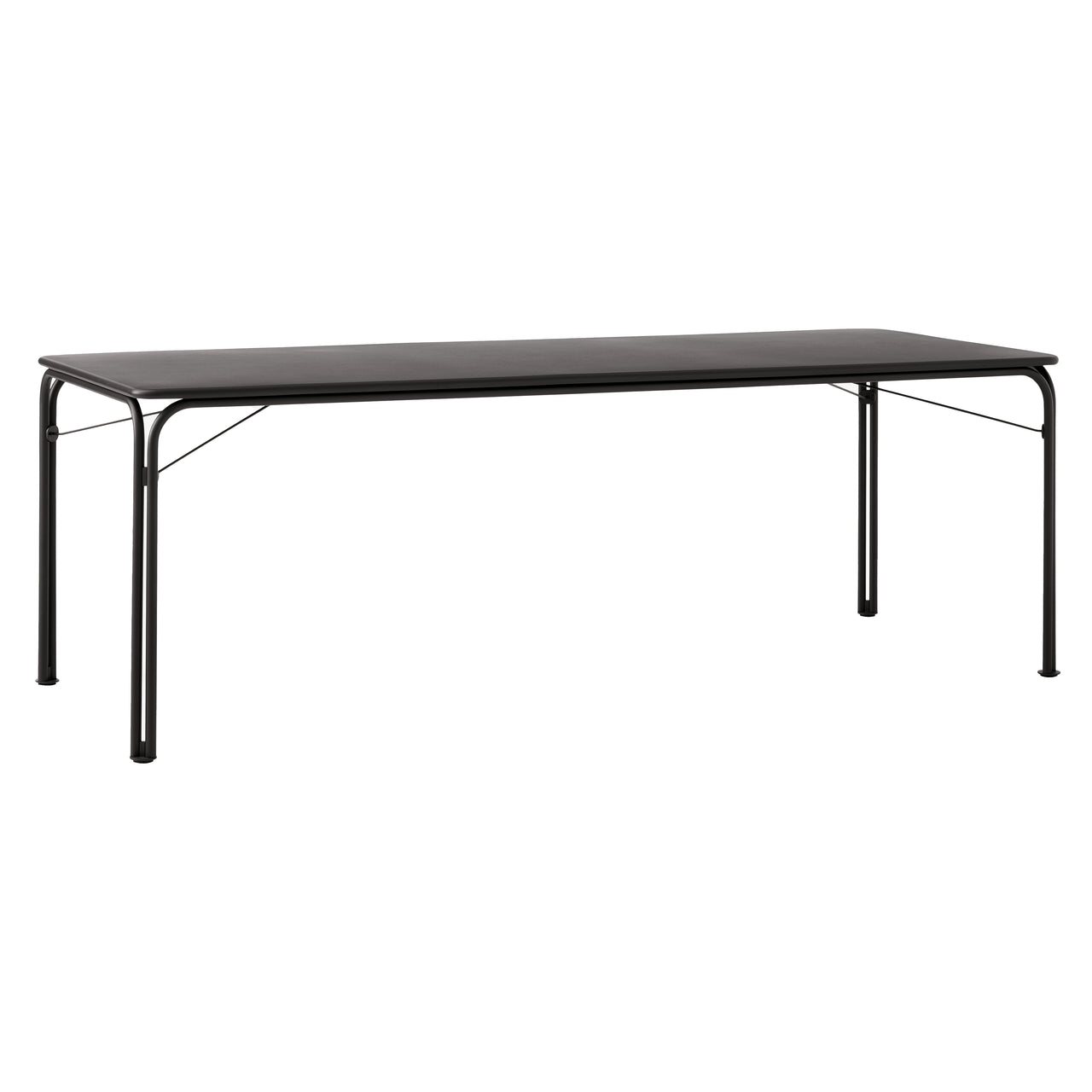 Thorvald SC99 Outdoor Dining Table: Rectangle + Warm Black
